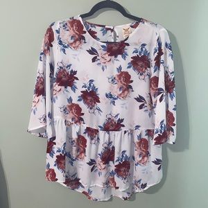 Floral peplum